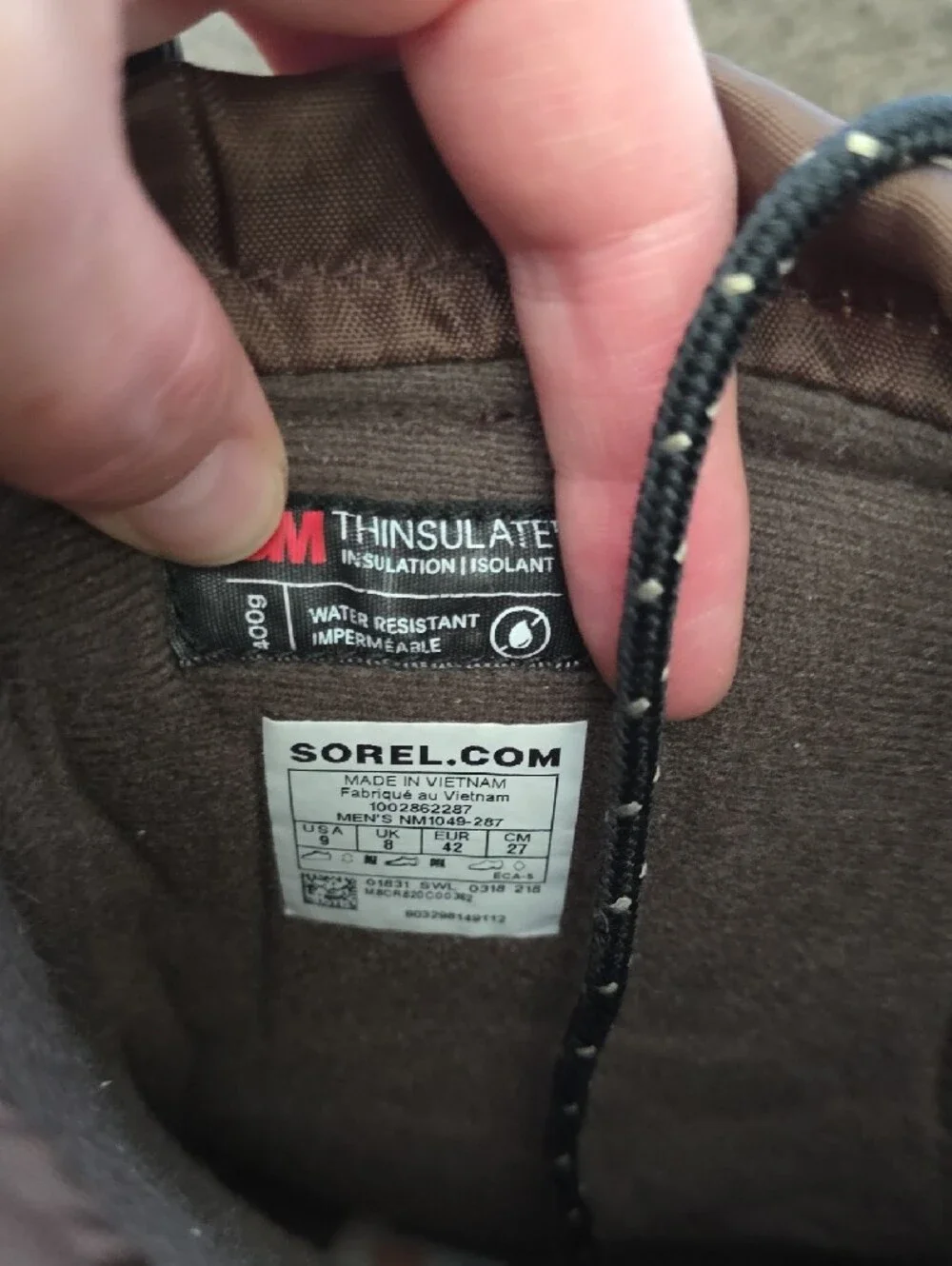 Sorel Tan and Black Insulated Lace-up Winter Boots
